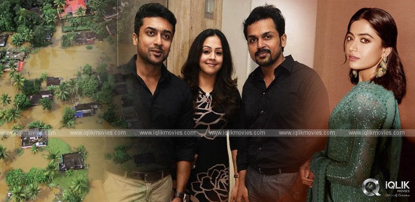 suriya-karthi-jyothika-rashmika-donates-for-kerala-flood-victims