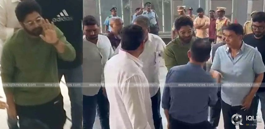 Allu Arjun Visits Sree Tej At KIMS In Hyderabad